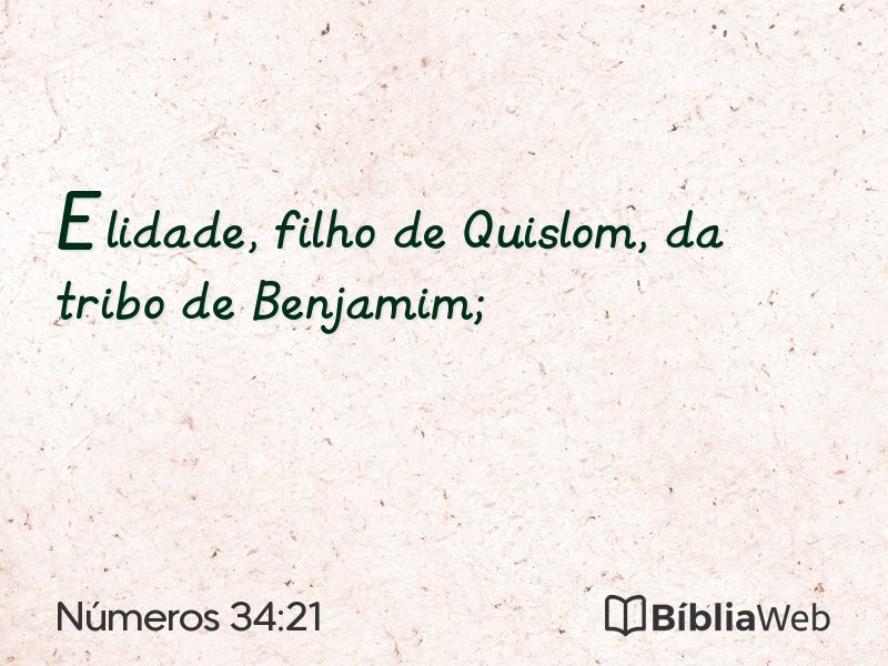 Números 34:21 em imagem para compartilhar