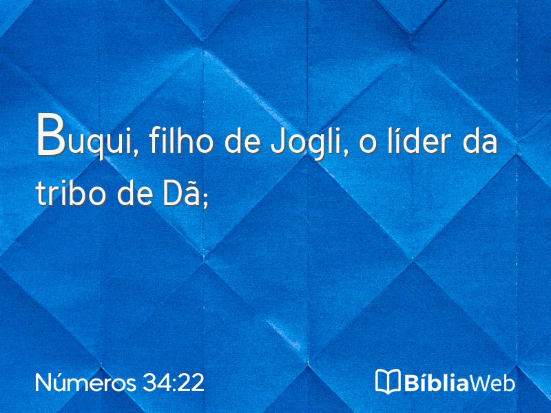 Números 34:22 em imagem para compartilhar