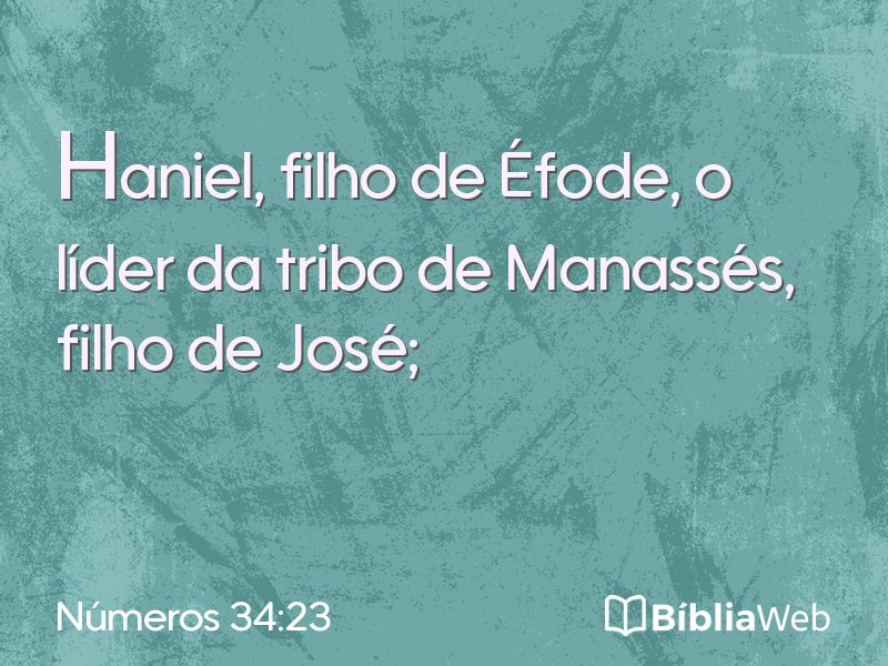 Números 34:23 em imagem para compartilhar