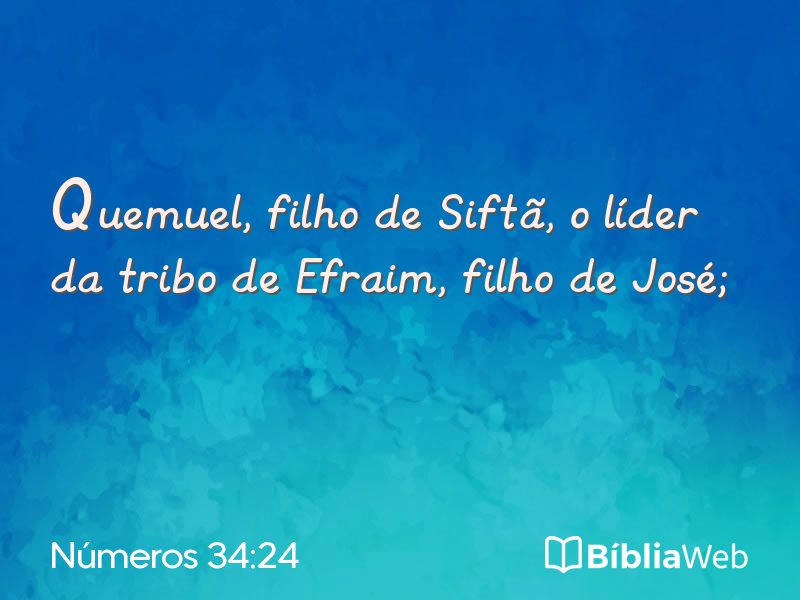 Números 34:24 em imagem para compartilhar