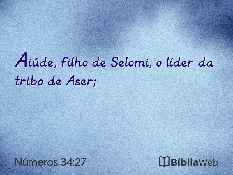 Números 34:27 em imagem para compartilhar