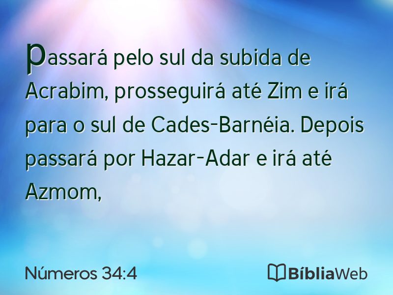 Números 34:4 em imagem para compartilhar