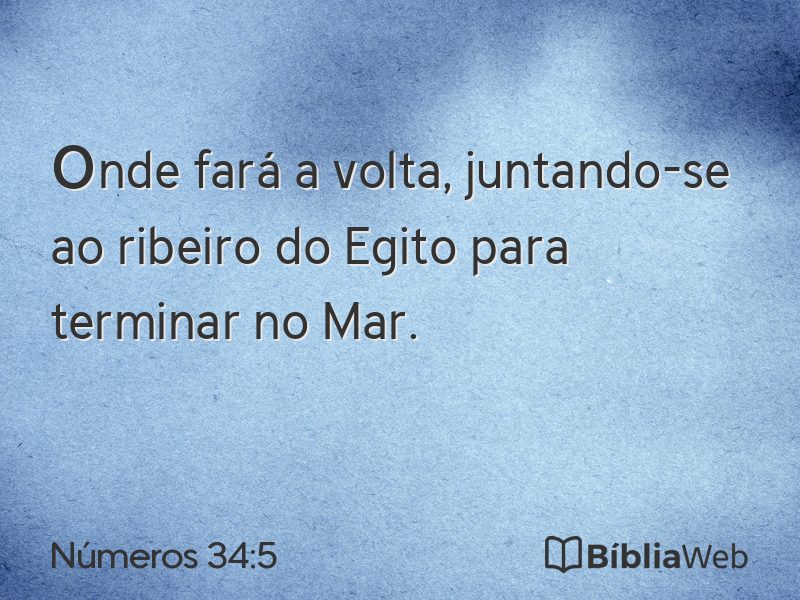 Números 34:5 em imagem para compartilhar