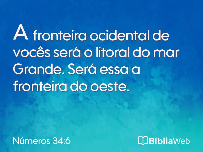 Números 34:6 em imagem para compartilhar