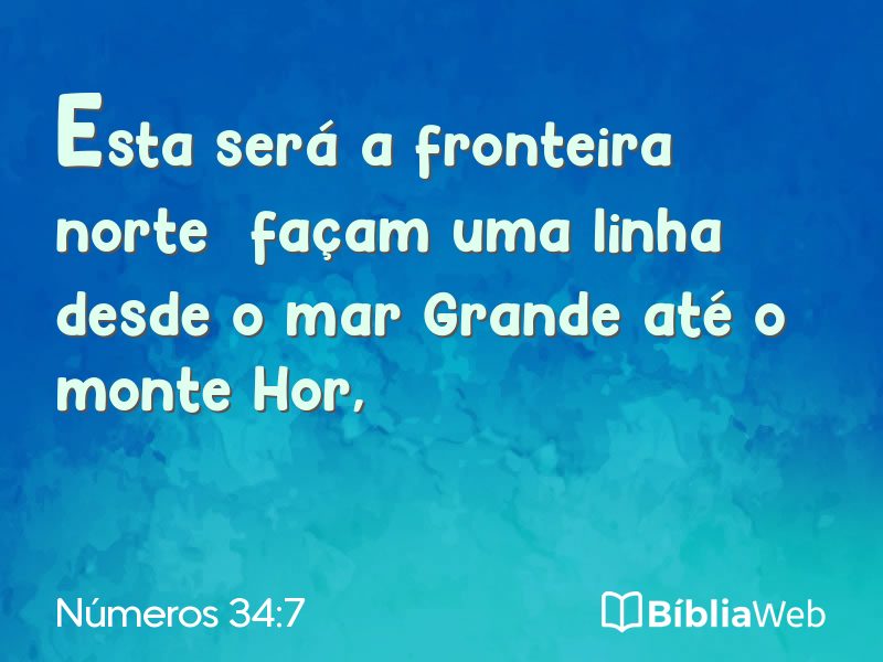 Números 34:7 em imagem para compartilhar