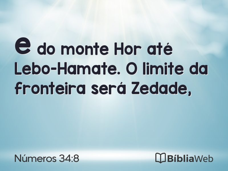 Números 34:8 em imagem para compartilhar
