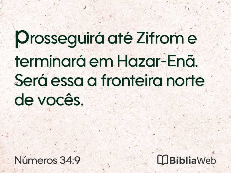 Números 34:9 em imagem para compartilhar