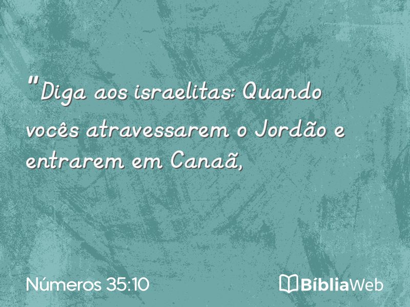 Números 35:10 em imagem para compartilhar