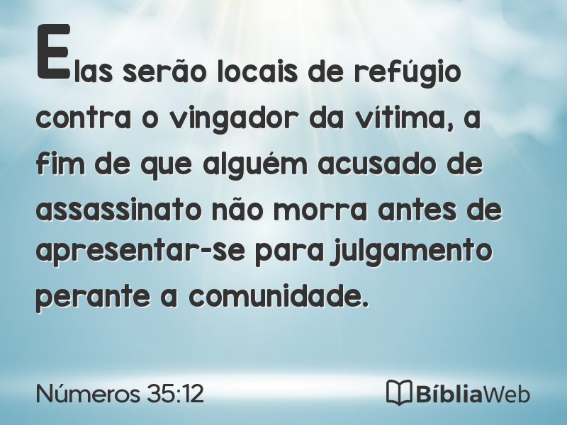 Números 35:12 em imagem para compartilhar