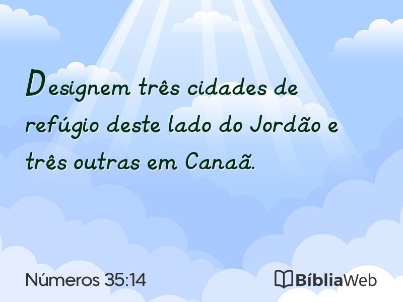 Números 35:14 em imagem para compartilhar