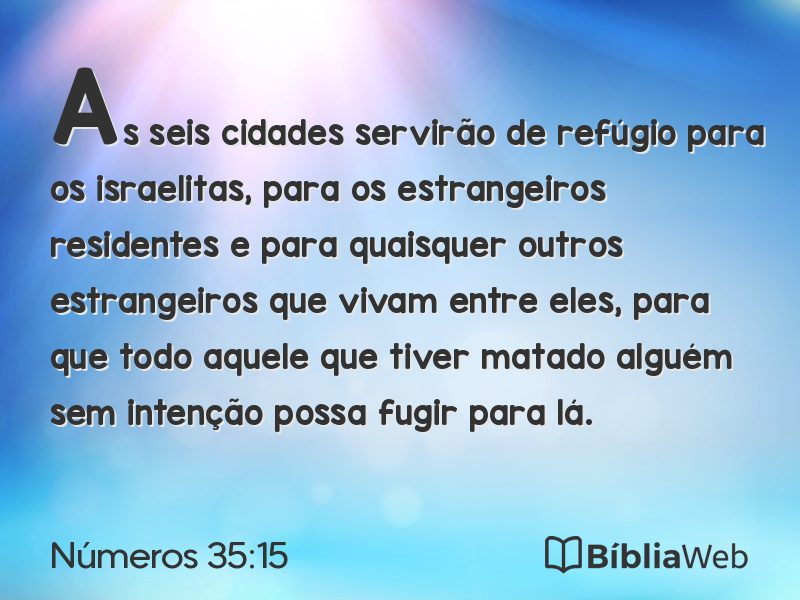 Números 35:15 em imagem para compartilhar