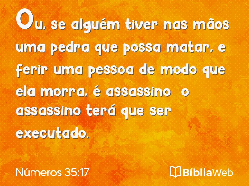Números 35:17 em imagem para compartilhar