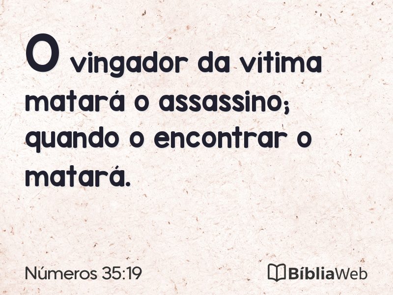 Números 35:19 em imagem para compartilhar