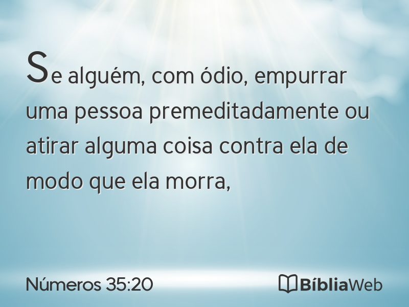 Números 35:20 em imagem para compartilhar