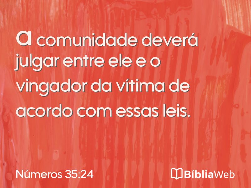 Números 35:24 em imagem para compartilhar