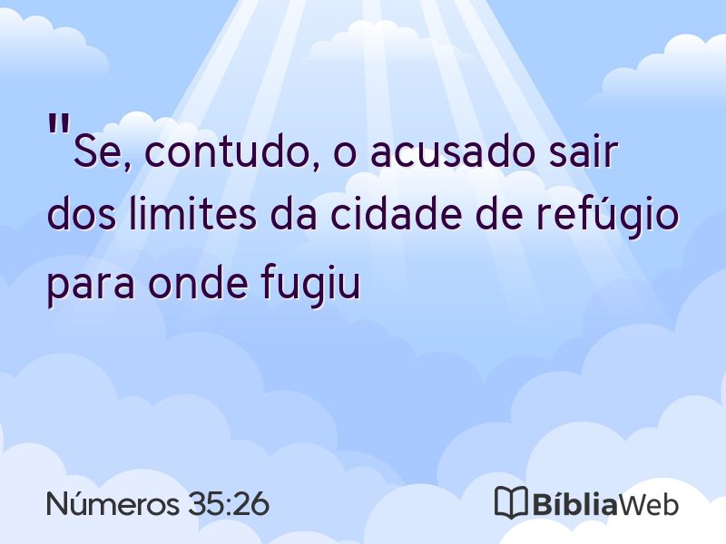 Números 35:26 em imagem para compartilhar