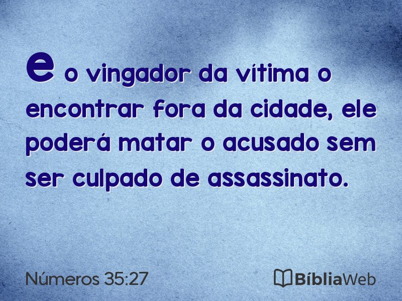 Números 35:27 em imagem para compartilhar