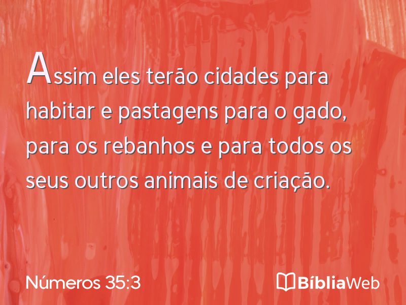 Números 35:3 em imagem para compartilhar