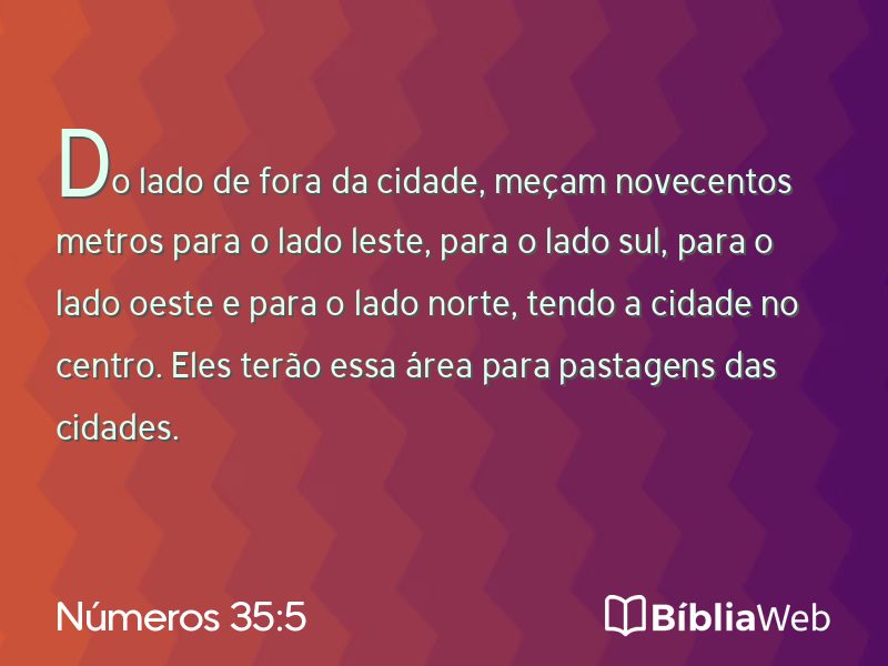 Números 35:5 em imagem para compartilhar