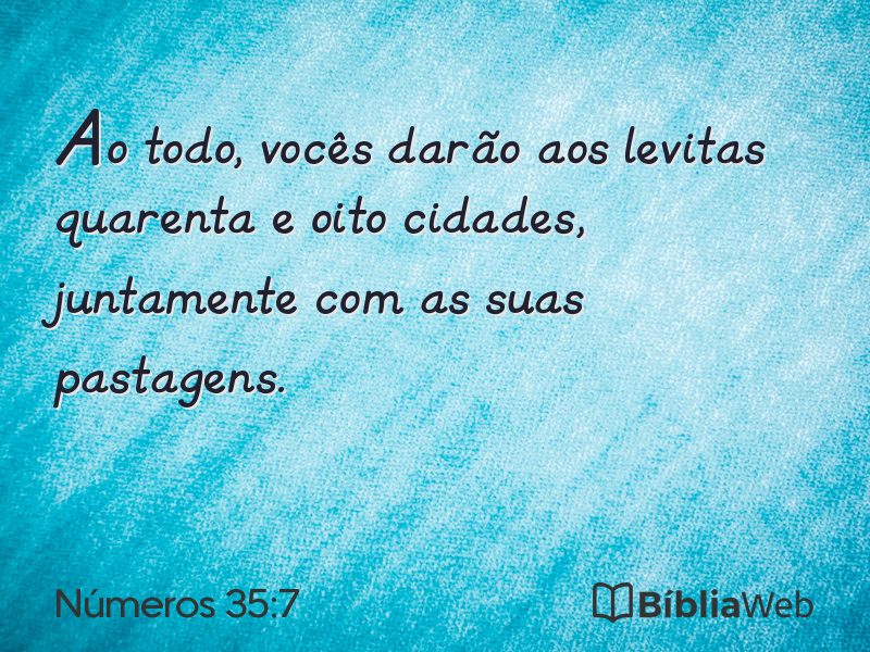 Números 35:7 em imagem para compartilhar