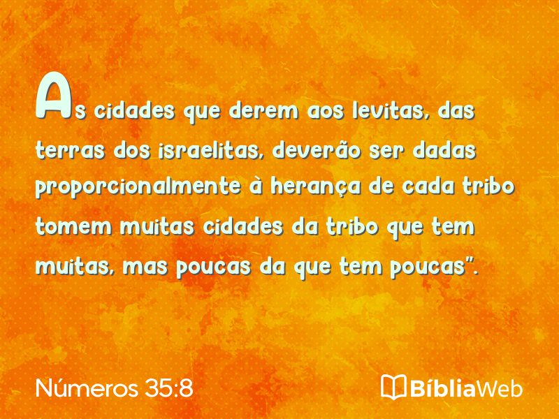 Números 35:8 em imagem para compartilhar