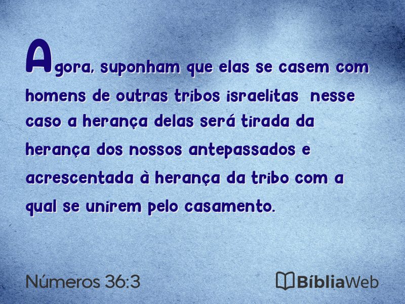 Números 36:3 em imagem para compartilhar