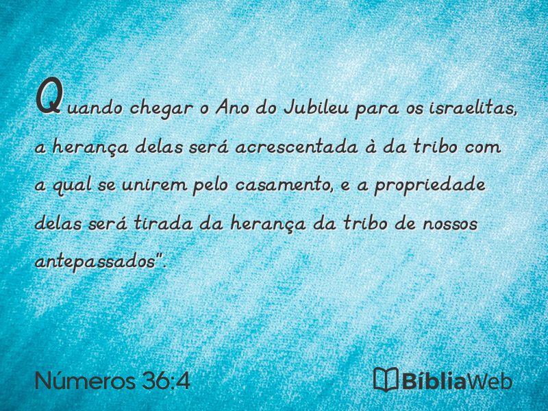 Números 36:4 em imagem para compartilhar