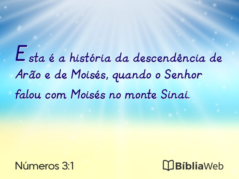 Números 3:1 em imagem para compartilhar