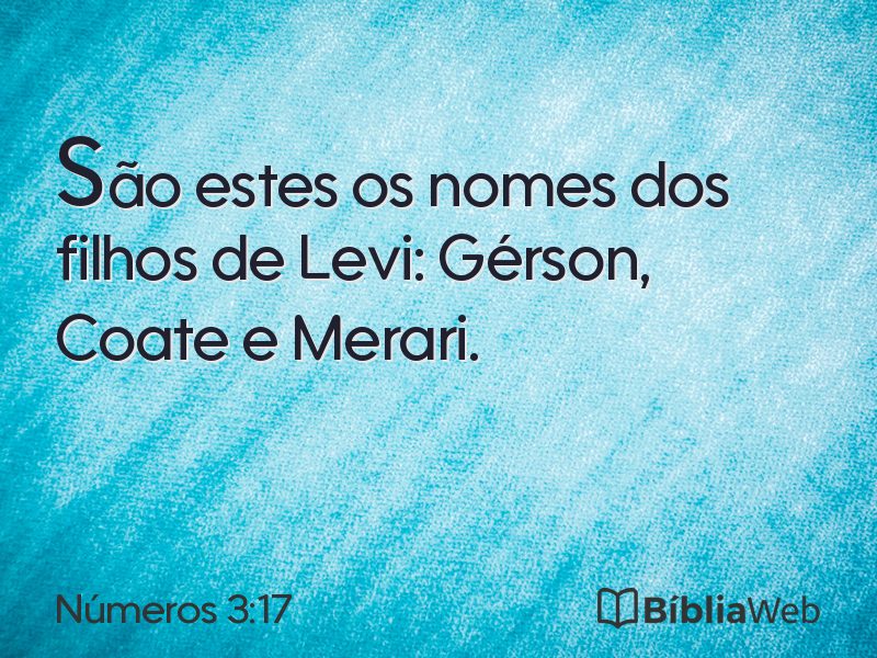 Números 3:17 em imagem para compartilhar