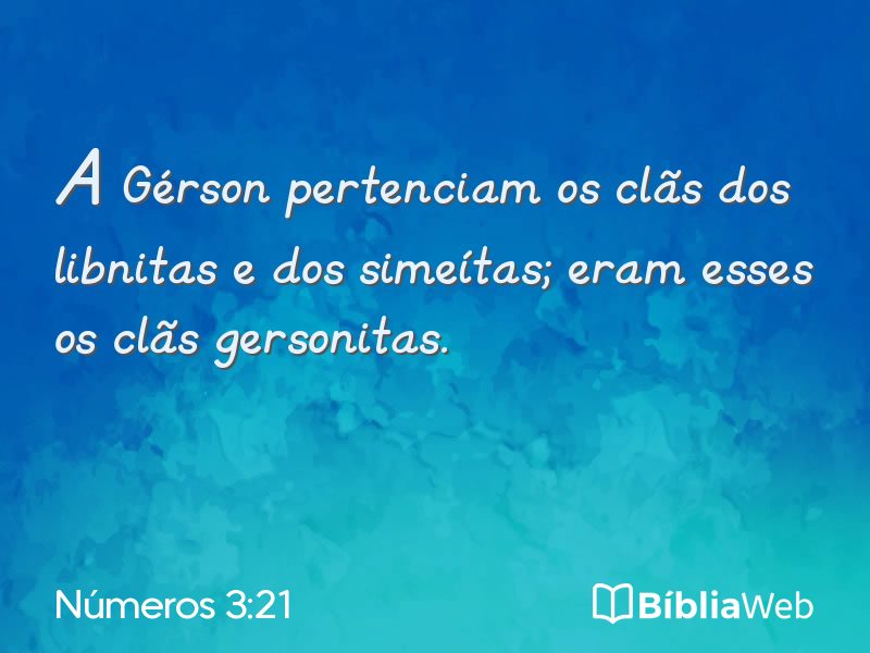 Números 3:21 em imagem para compartilhar