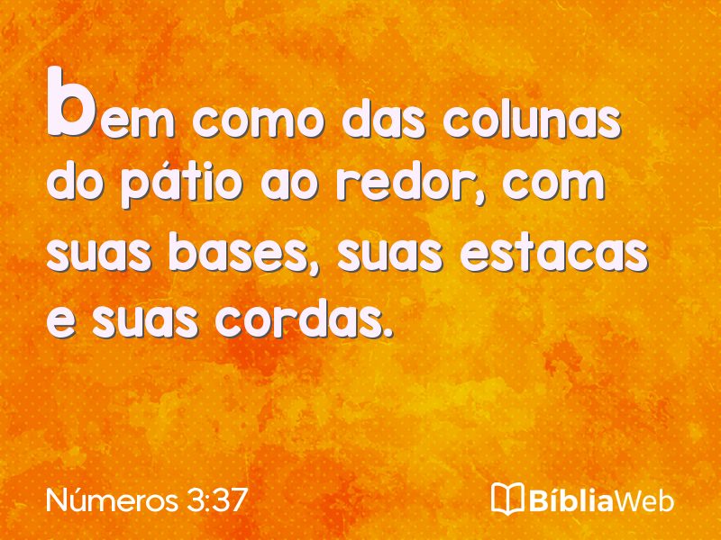 Números 3:37 em imagem para compartilhar