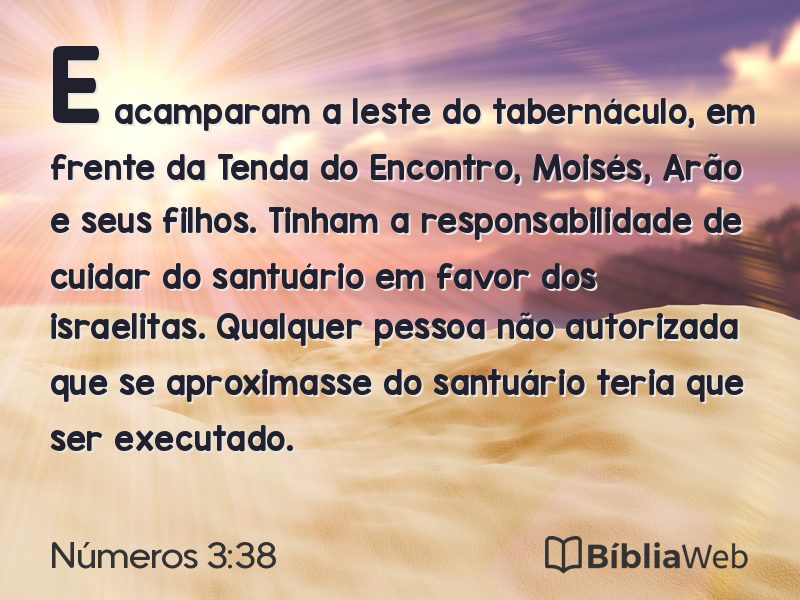 Números 3:38 em imagem para compartilhar