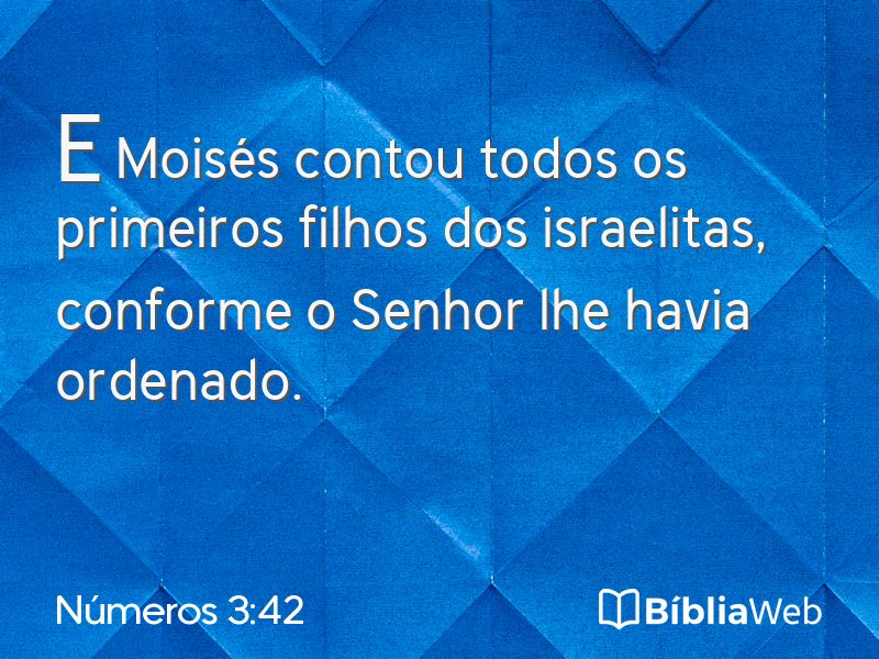 Números 3:42 em imagem para compartilhar