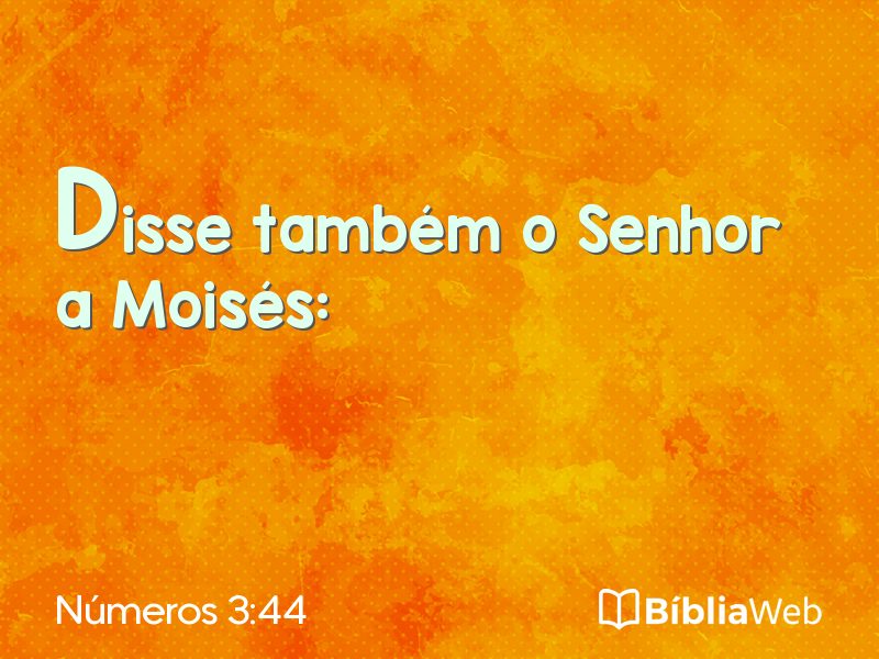 Números 3:44 em imagem para compartilhar