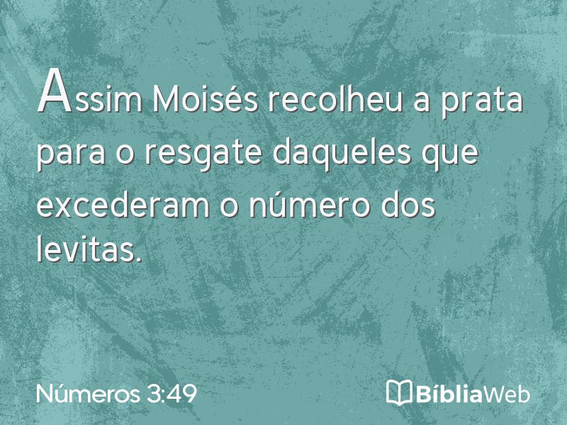 Números 3:49 em imagem para compartilhar