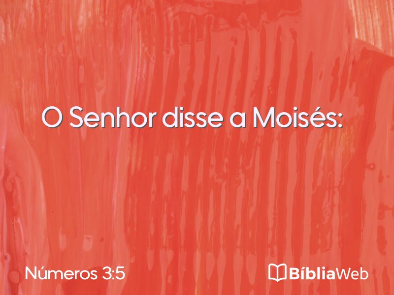 Números 3:5 em imagem para compartilhar