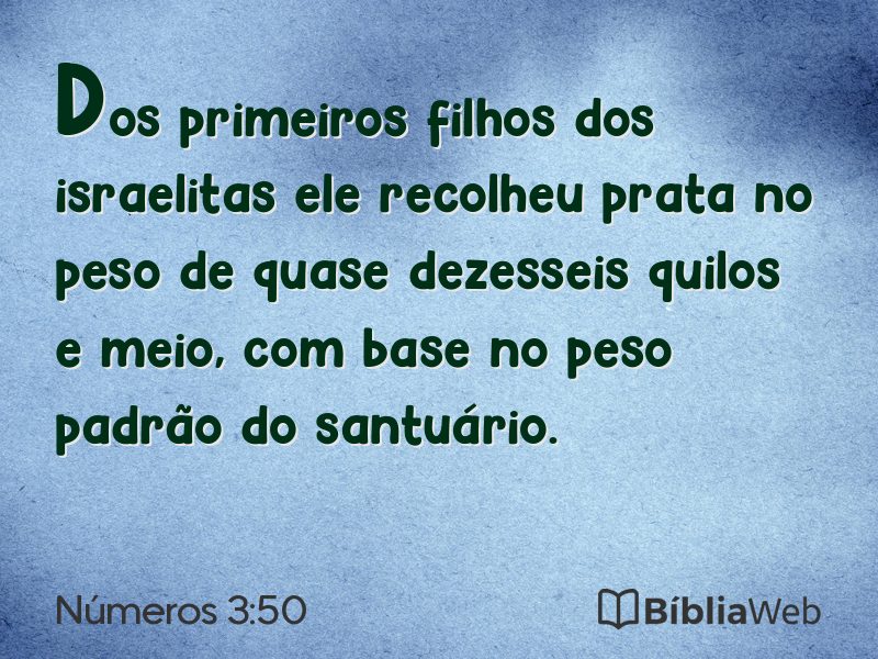 Números 3:50 em imagem para compartilhar