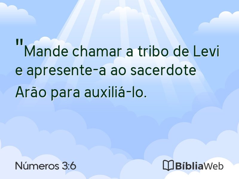 Números 3:6 em imagem para compartilhar