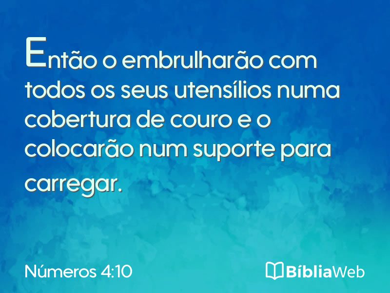 Números 4:10 em imagem para compartilhar