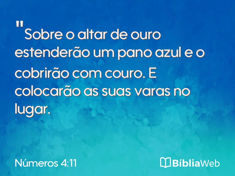 Números 4:11 em imagem para compartilhar