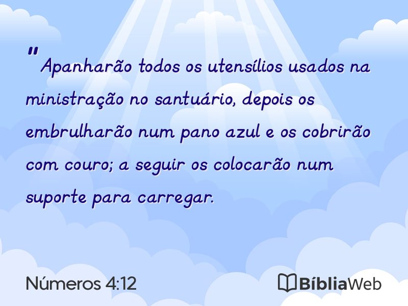 Números 4:12 em imagem para compartilhar