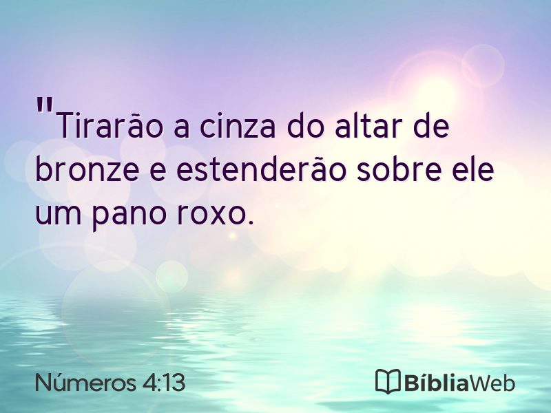 Números 4:13 em imagem para compartilhar