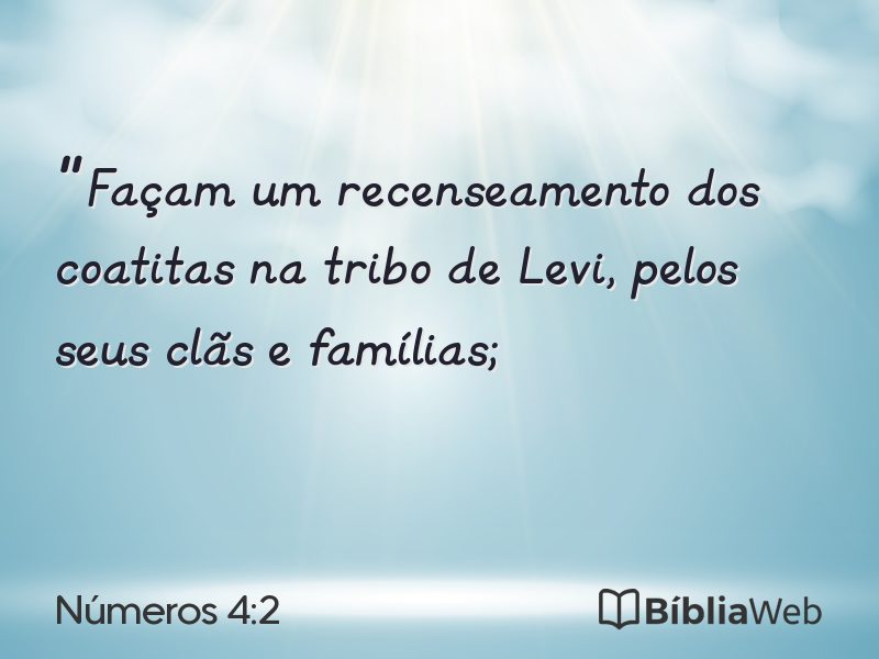 Números 4:2 em imagem para compartilhar
