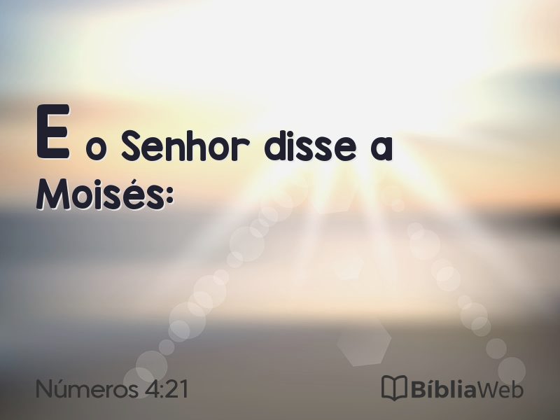 Números 4:21 em imagem para compartilhar