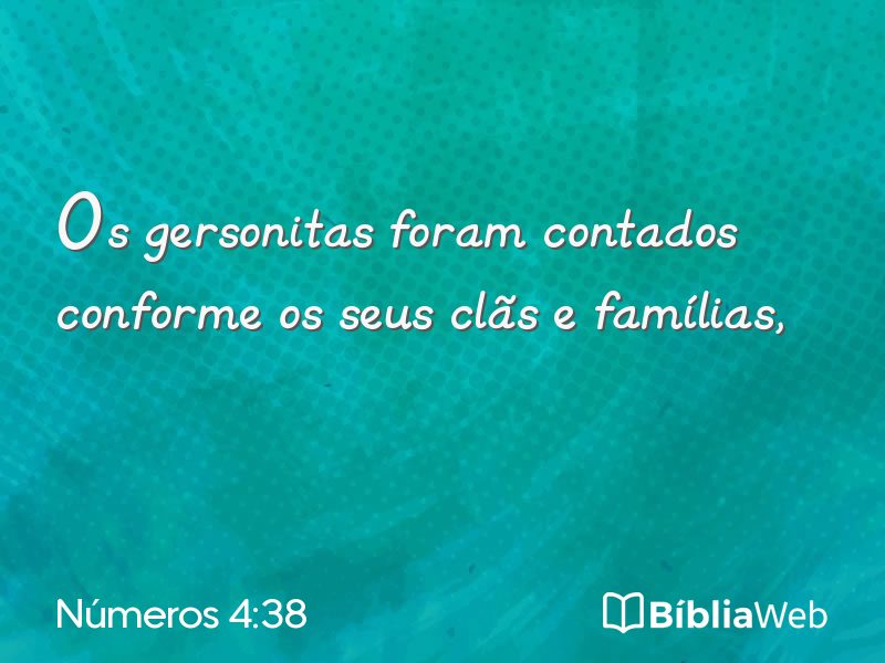 Números 4:38 em imagem para compartilhar