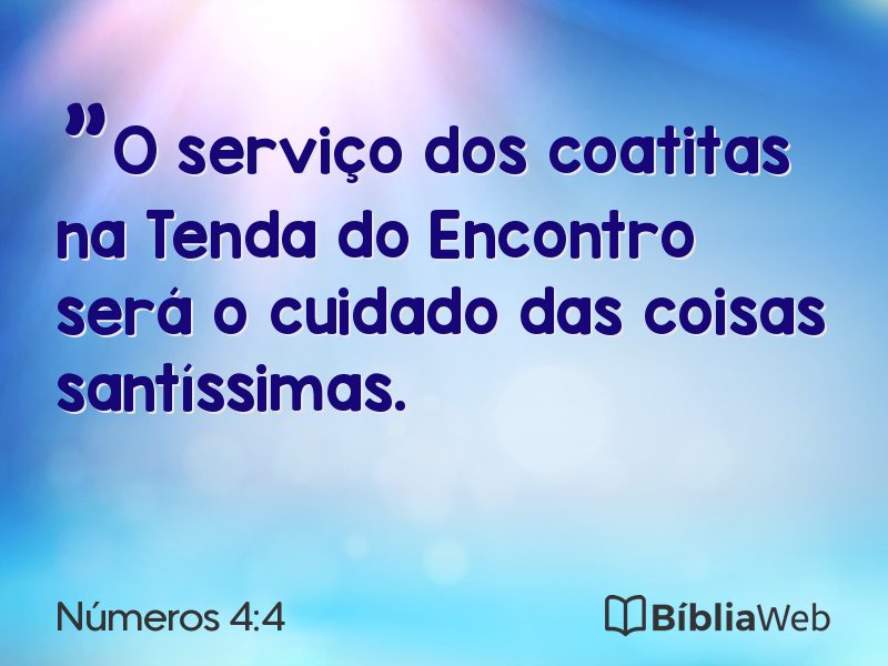 Números 4:4 em imagem para compartilhar