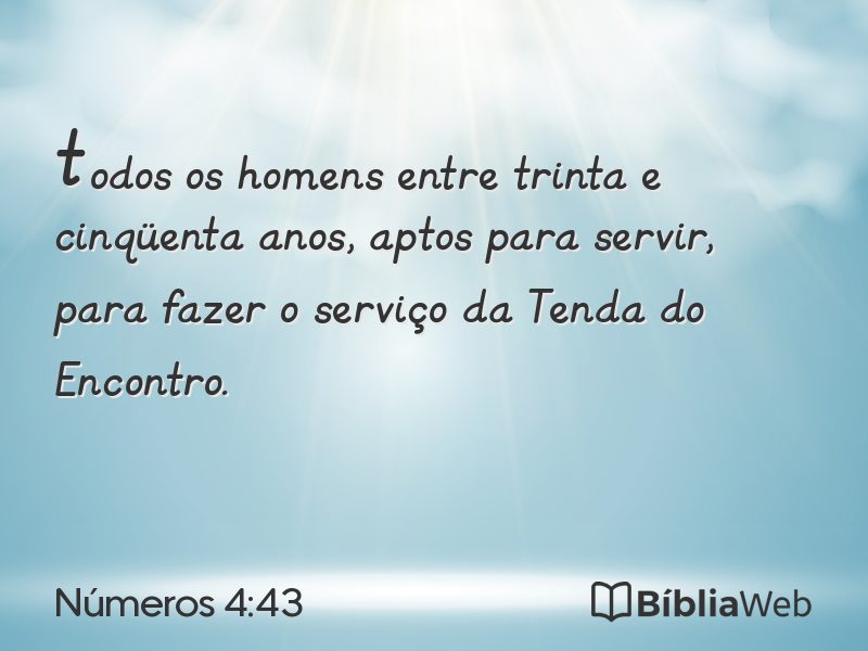 Números 4:43 em imagem para compartilhar