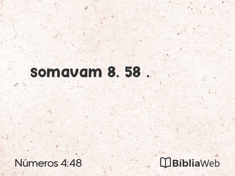 Números 4:48 em imagem para compartilhar