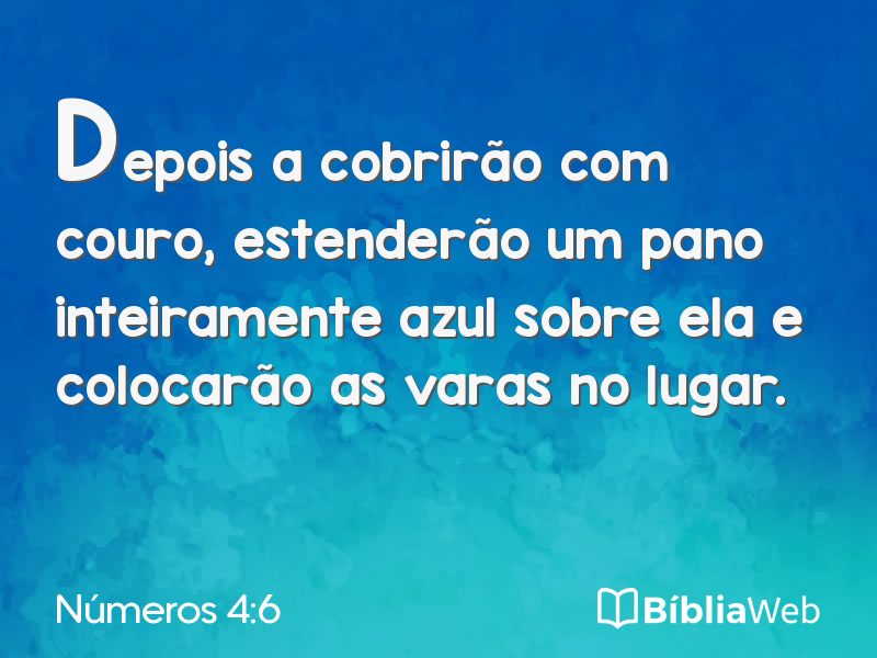 Números 4:6 em imagem para compartilhar