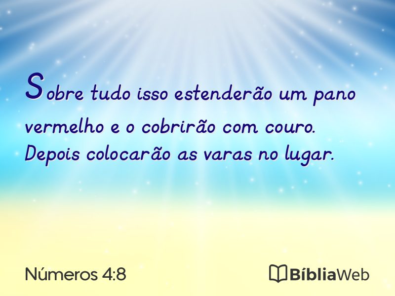 Números 4:8 em imagem para compartilhar